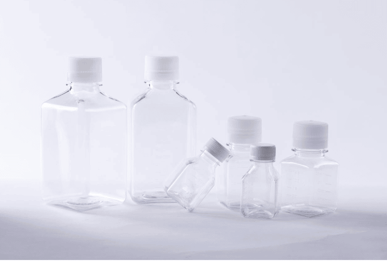 Sterile bottles for cell culture